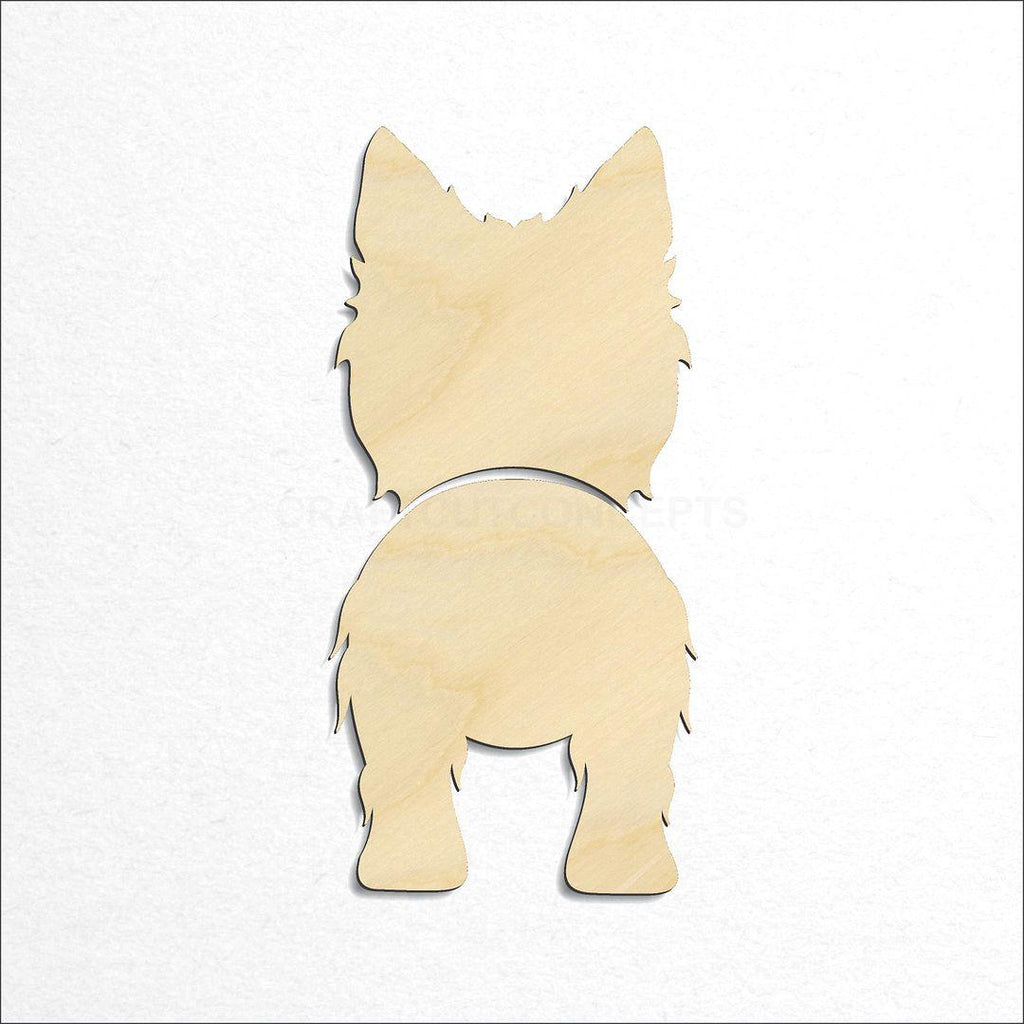 Wooden West Highland White Terrier craft shape available in sizes of 2 inch and up