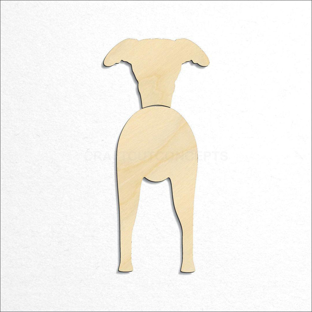 Wooden Whippet craft shape available in sizes of 2 inch and up