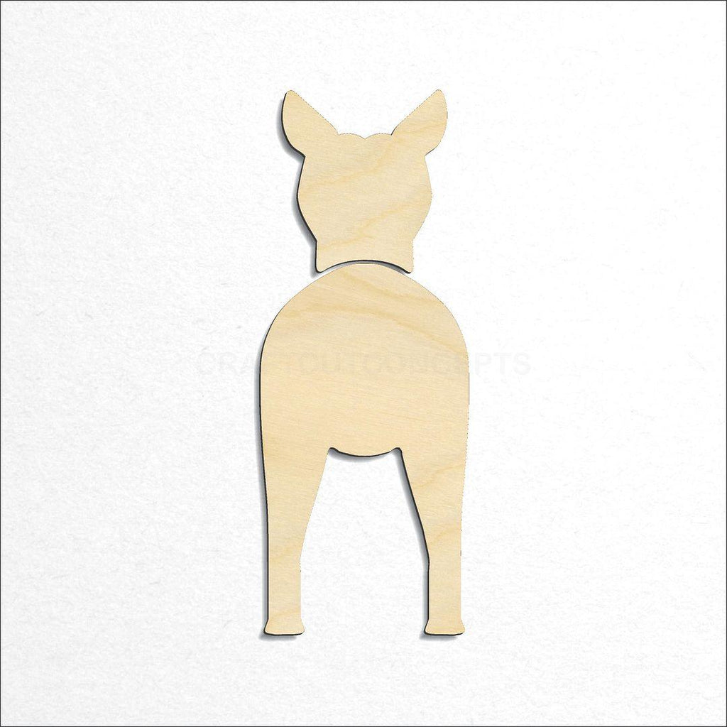 Wooden Xoloitzcuintli craft shape available in sizes of 2 inch and up