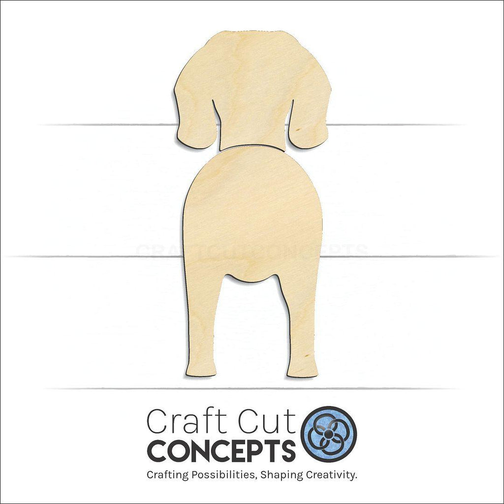 Craft Cut Concepts Logo under a wood Bavarian Mountain Scent Hound craft shape and blank