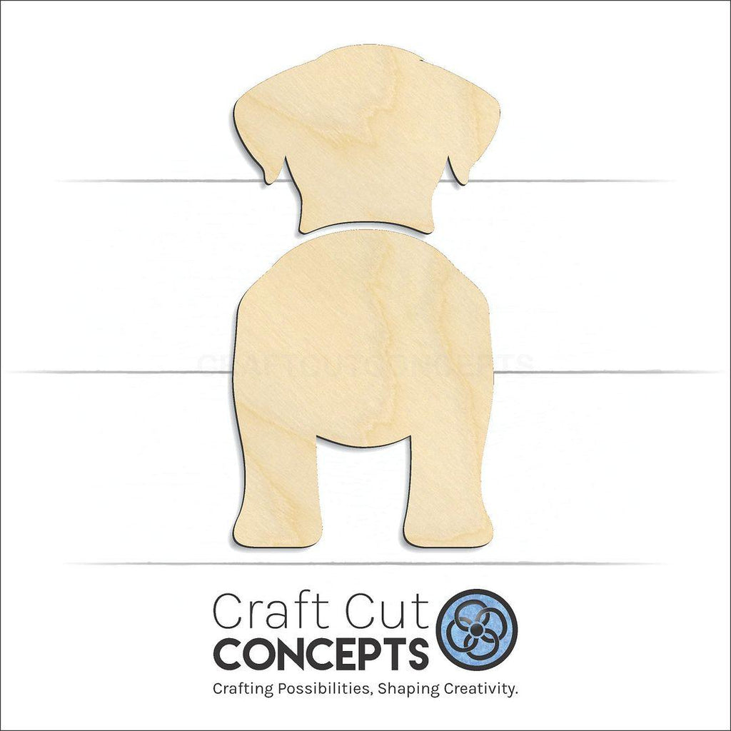 Craft Cut Concepts Logo under a wood Beauceron craft shape and blank