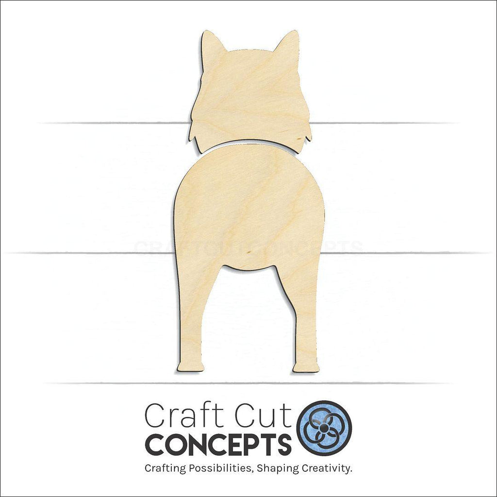 Craft Cut Concepts Logo under a wood Belgian Sheep Dog craft shape and blank