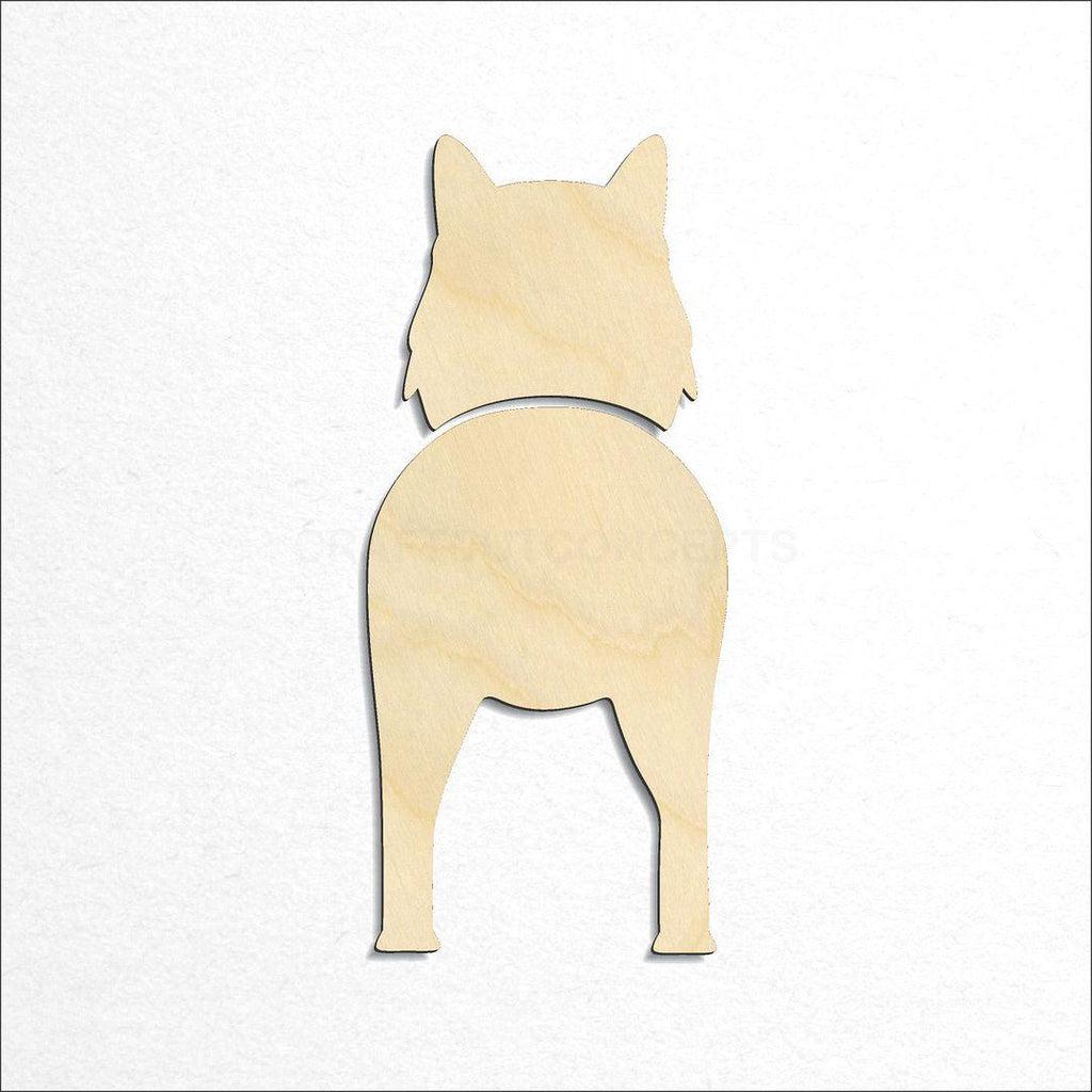 Wooden Belgian Sheep Dog craft shape available in sizes of 2 inch and up