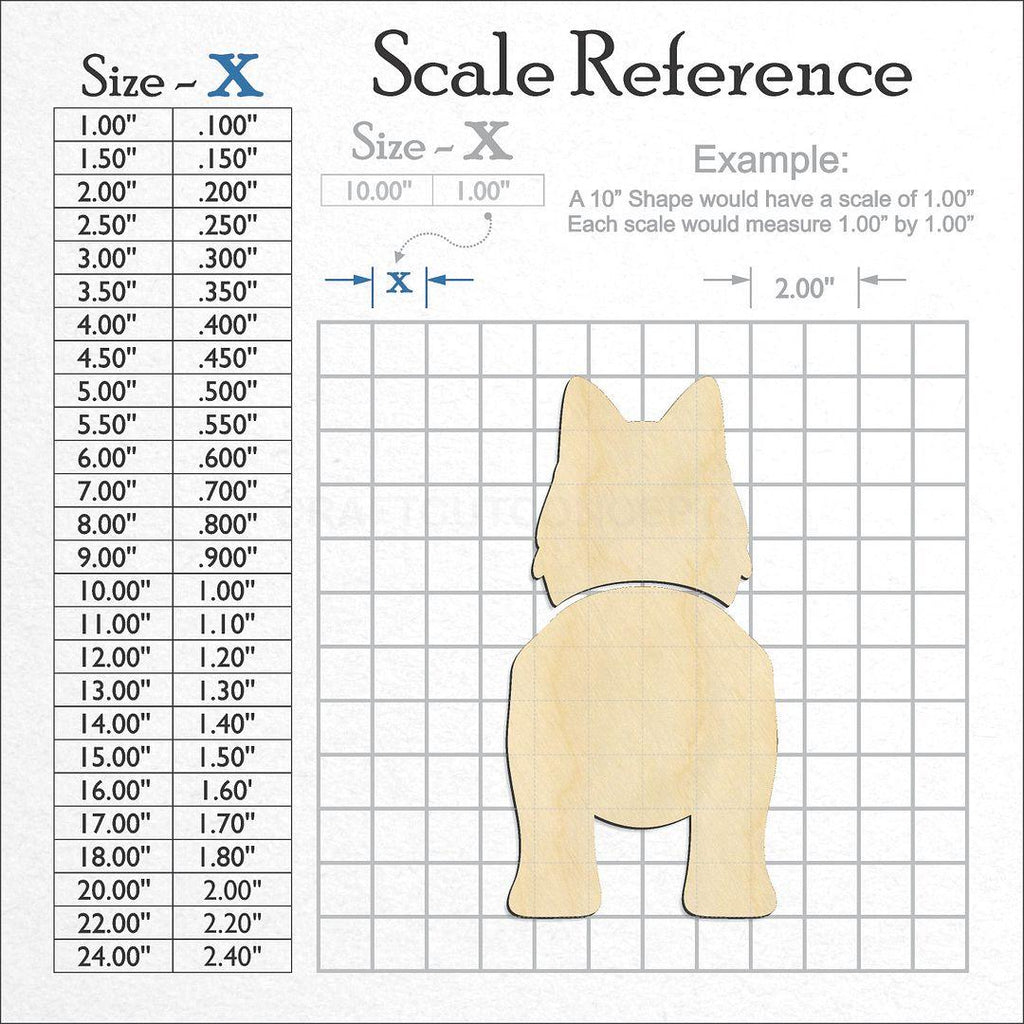 A scale and graph image showing a wood Berger Picards craft blank