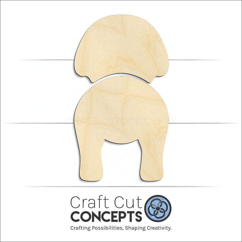 Craft Cut Concepts Logo under a wood Bichon Frise craft shape and blank