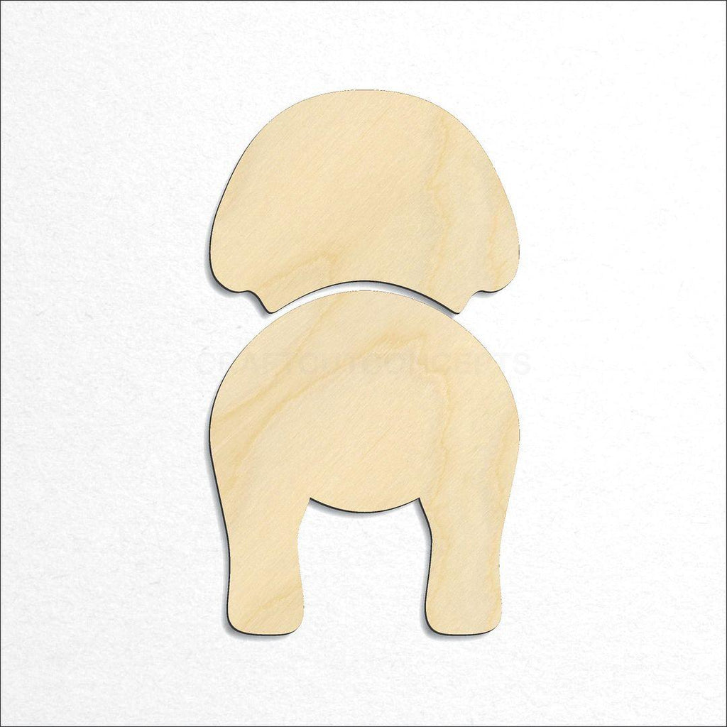 Wooden Bichon Frise craft shape available in sizes of 2 inch and up