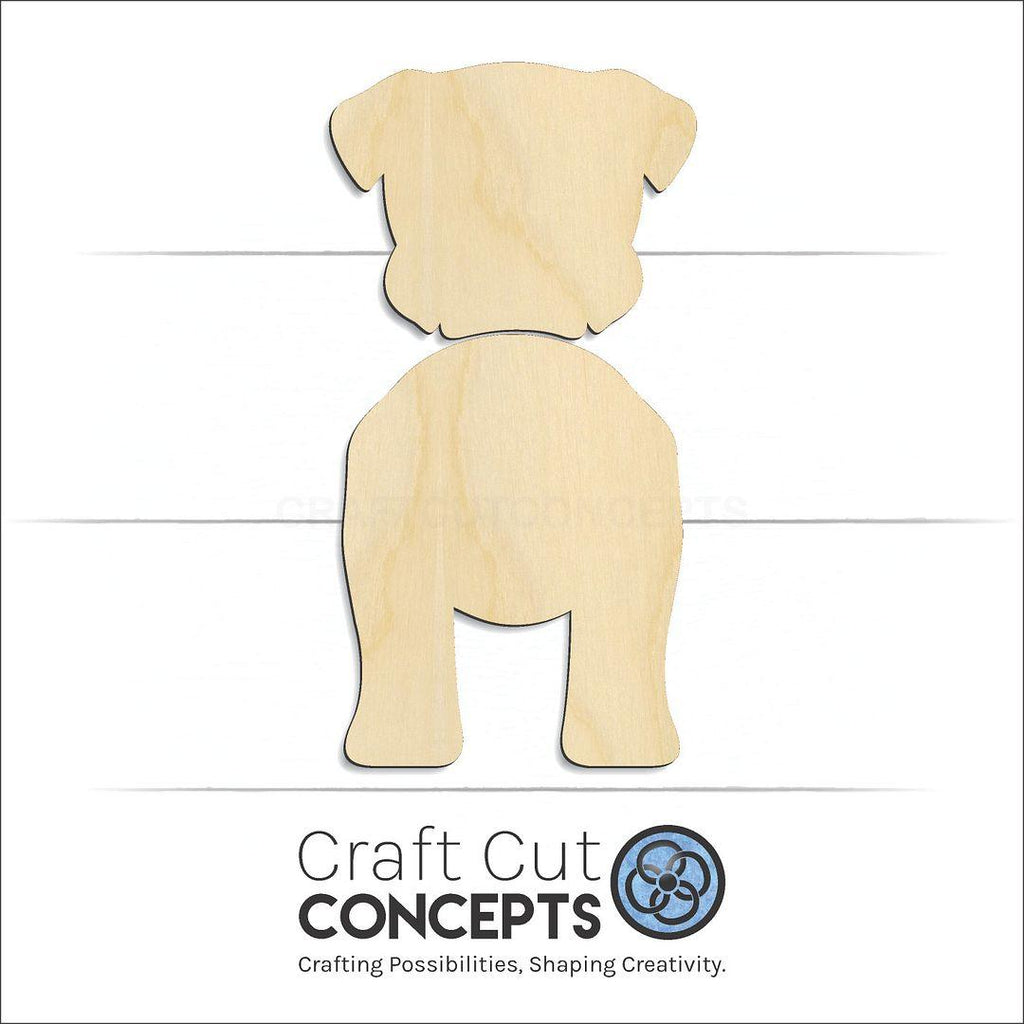 Craft Cut Concepts Logo under a wood Black Russian Terrier craft shape and blank