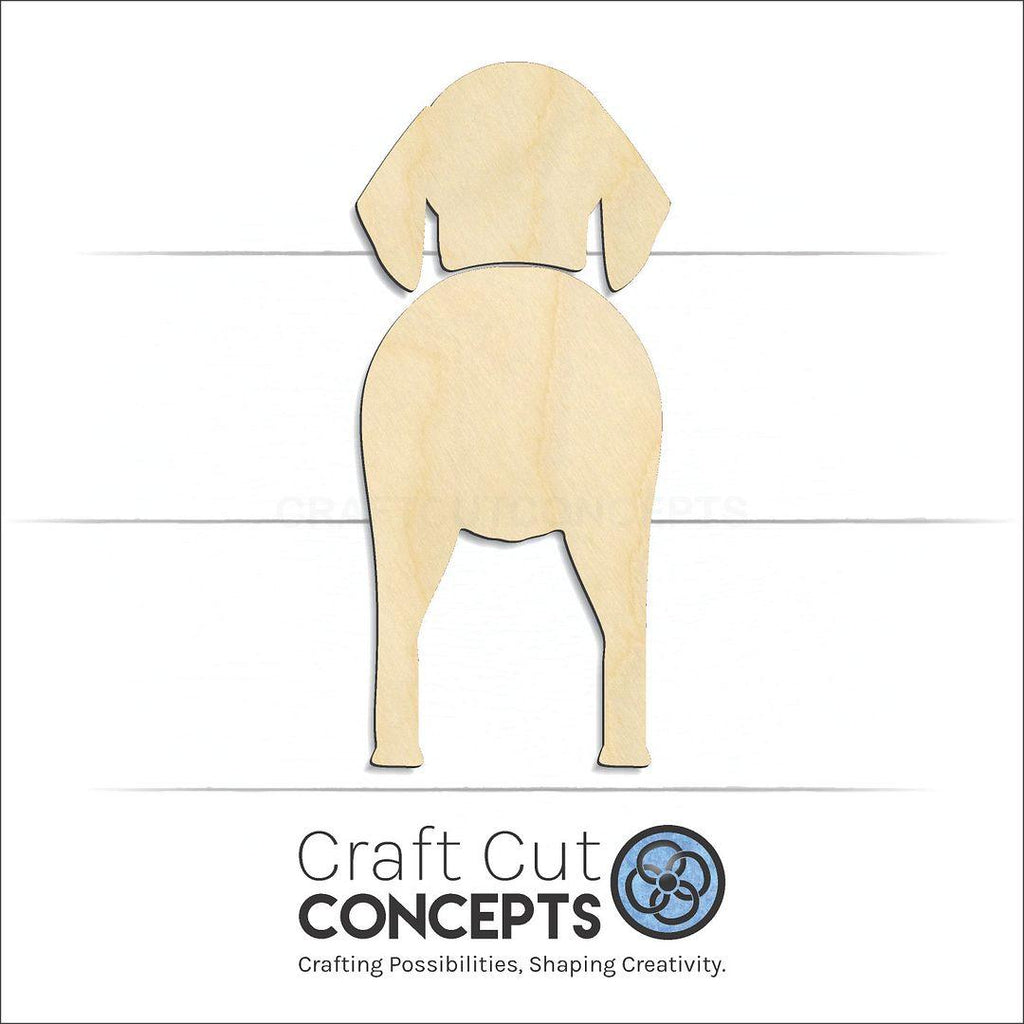 Craft Cut Concepts Logo under a wood Bluetick Coonhound craft shape and blank