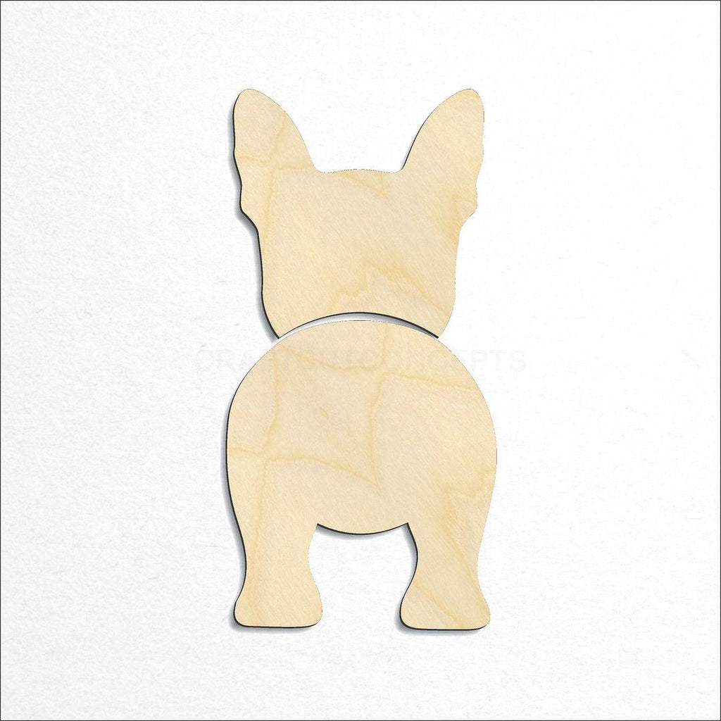 Wooden Boston Terrier craft shape available in sizes of 2 inch and up