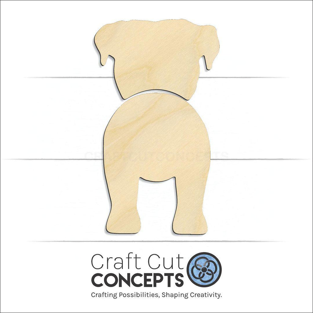 Craft Cut Concepts Logo under a wood Boxer craft shape and blank