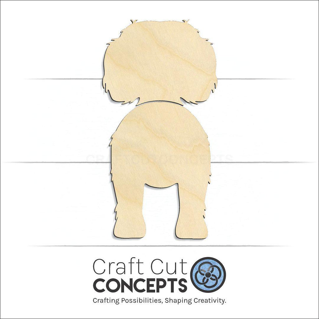 Craft Cut Concepts Logo under a wood Boykin Spaniel craft shape and blank