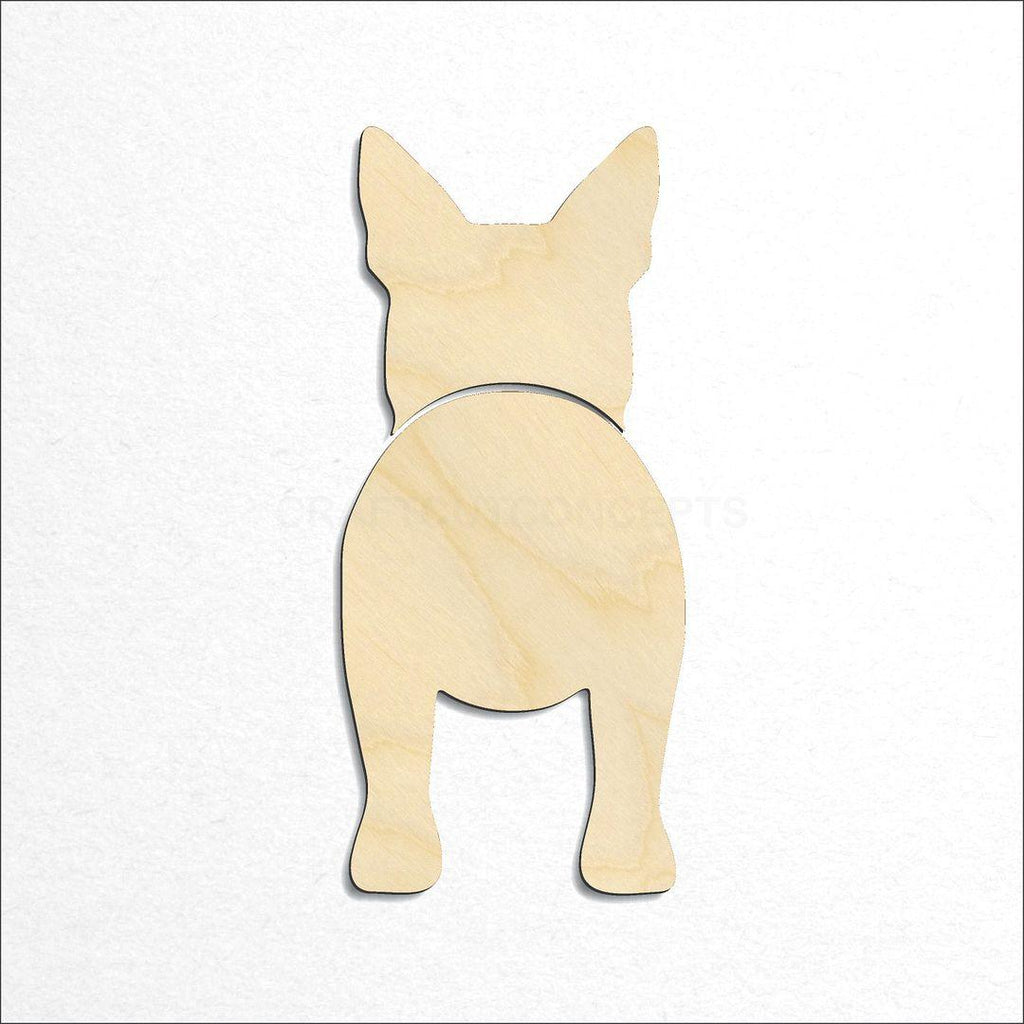 Wooden Bull Terrier craft shape available in sizes of 2 inch and up