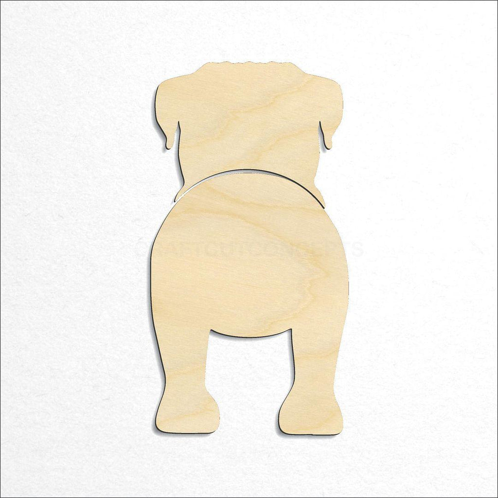 Wooden Bullmastiff craft shape available in sizes of 2 inch and up