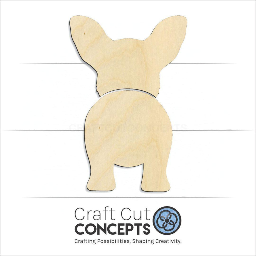 Craft Cut Concepts Logo under a wood Cardigan Welsh Corgi craft shape and blank