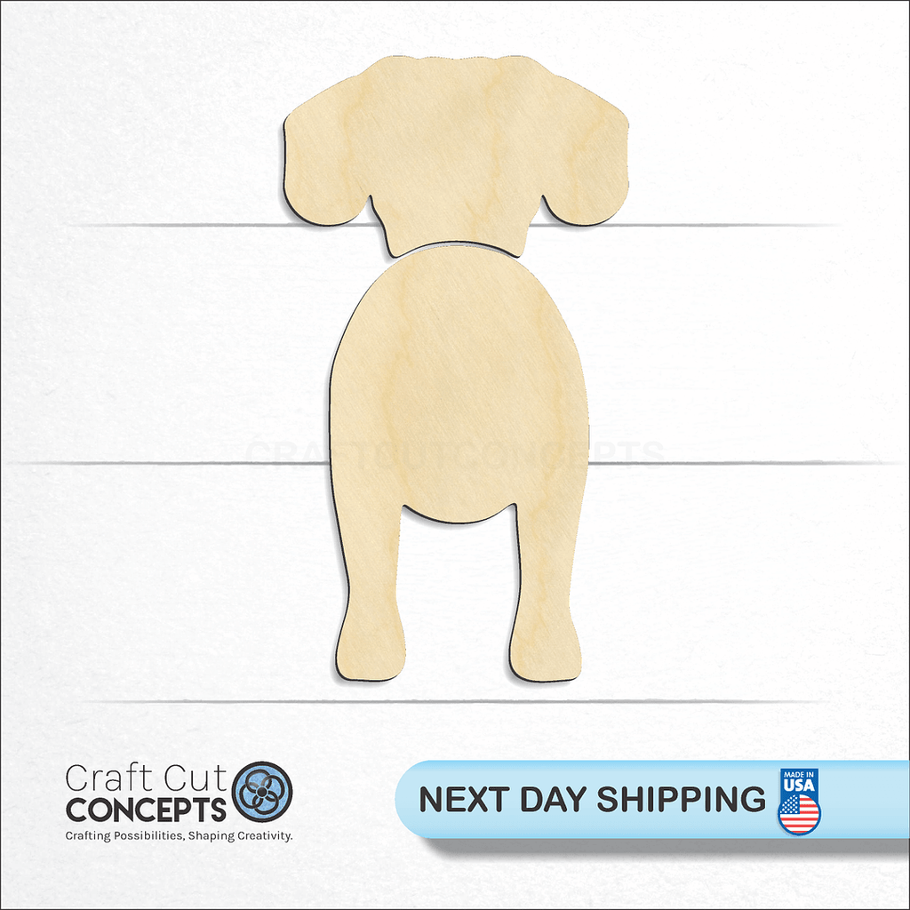 Craft Cut Concepts logo and next day shipping banner with an unfinished wood Cav-A-Jack craft shape and blank