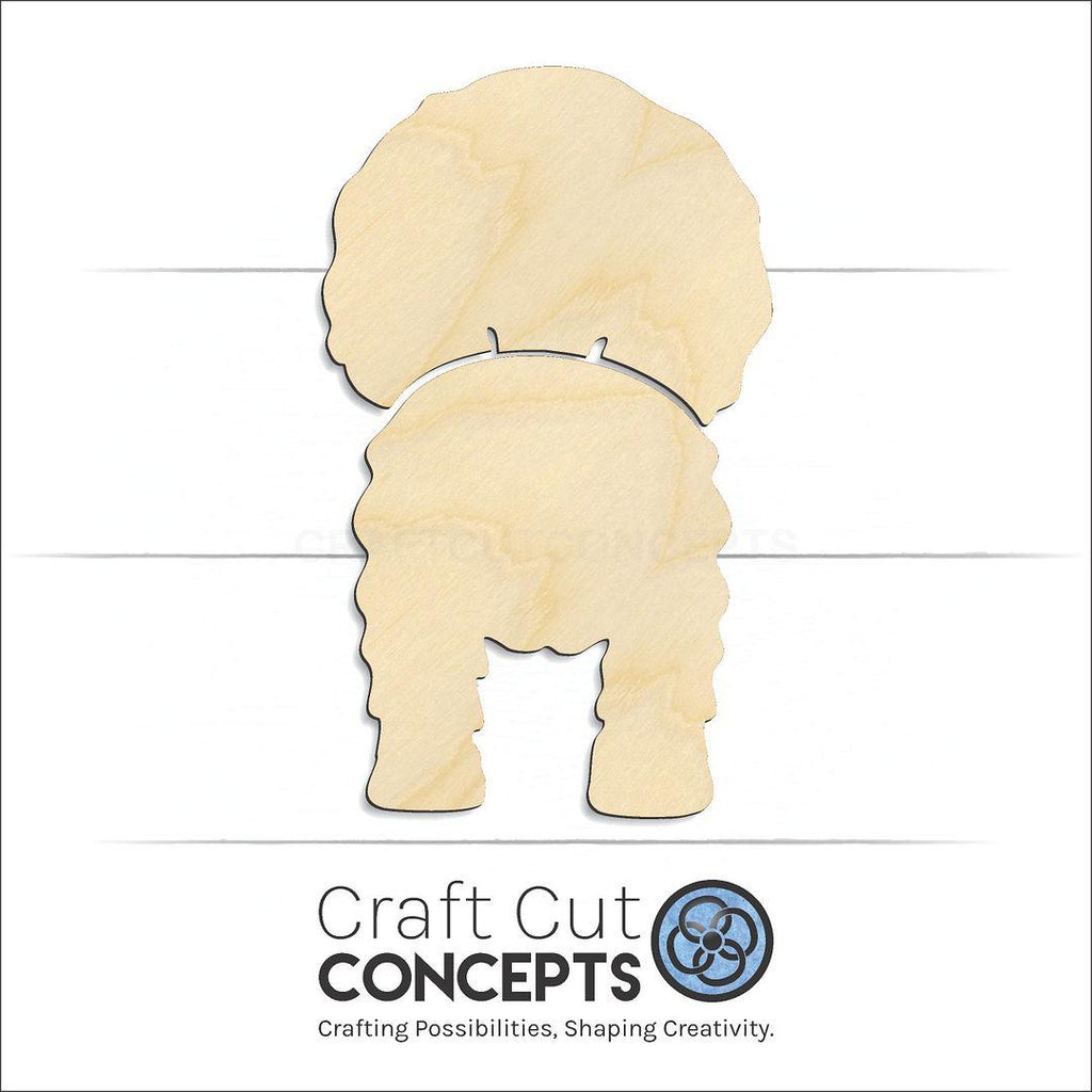 Craft Cut Concepts Logo under a wood Cavalier King Charles Spaniel craft shape and blank