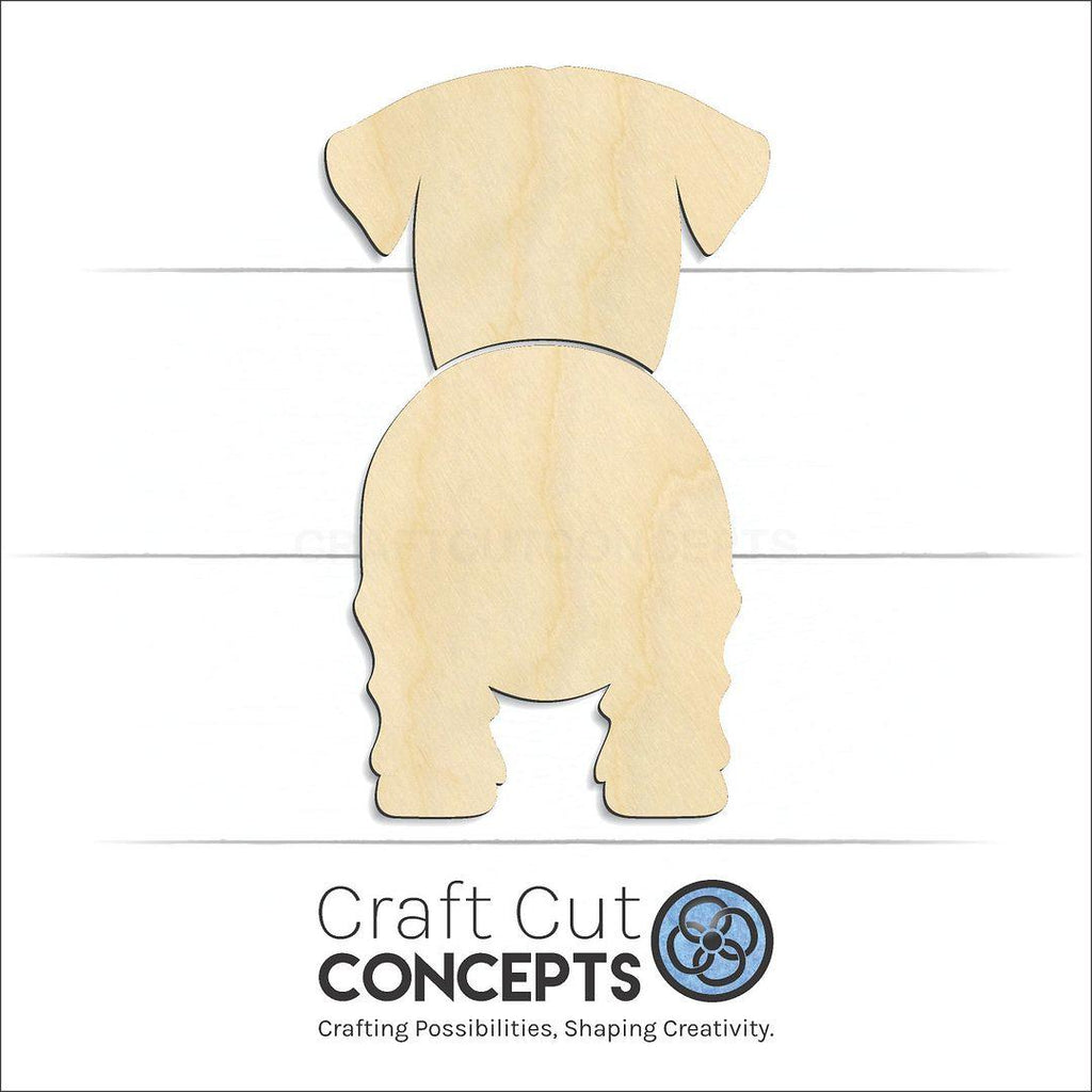 Craft Cut Concepts Logo under a wood Celsky Terrier craft shape and blank