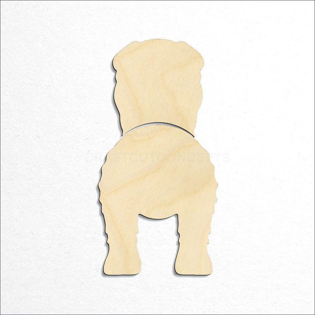 Wooden Chinese Shar-Pei craft shape available in sizes of 2 inch and up