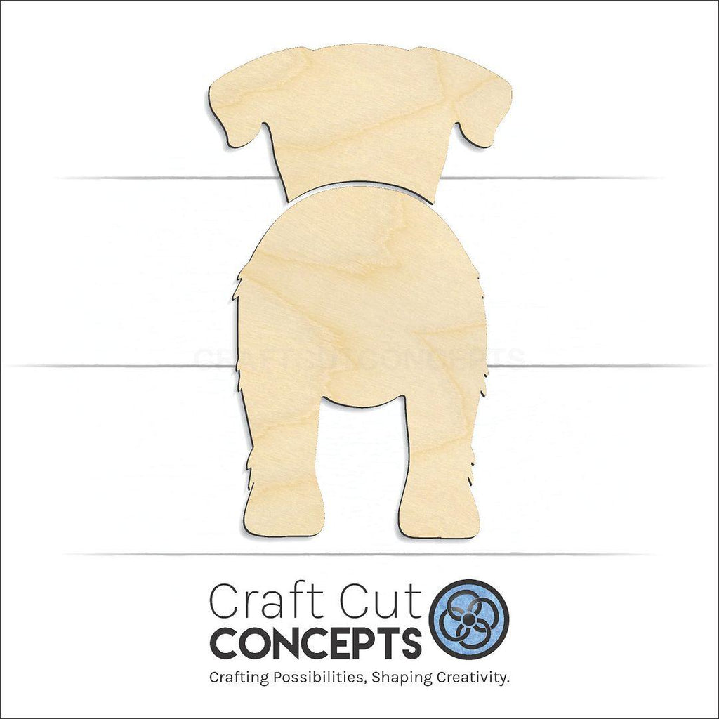 Craft Cut Concepts Logo under a wood Chinook craft shape and blank