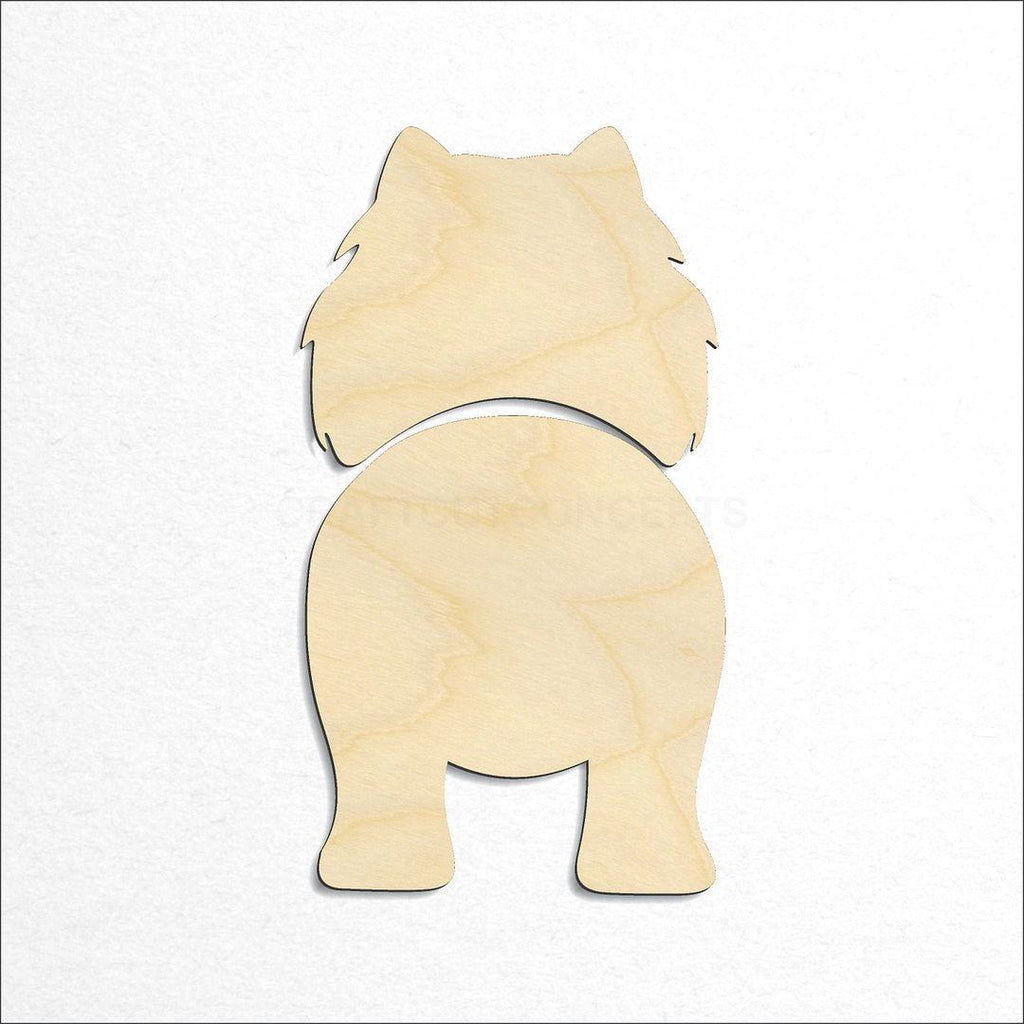 Wooden Chow Chow craft shape available in sizes of 2 inch and up