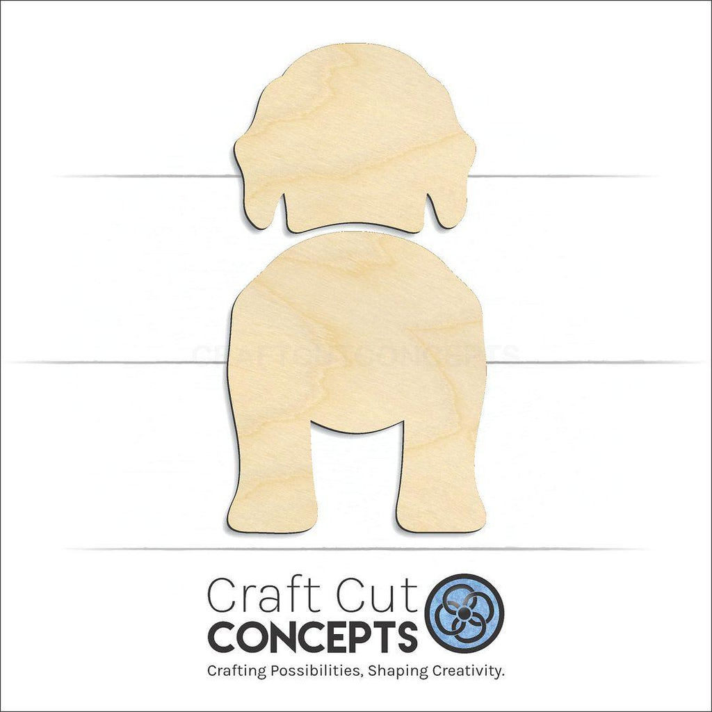 Craft Cut Concepts Logo under a wood Clumber Spaniel craft shape and blank