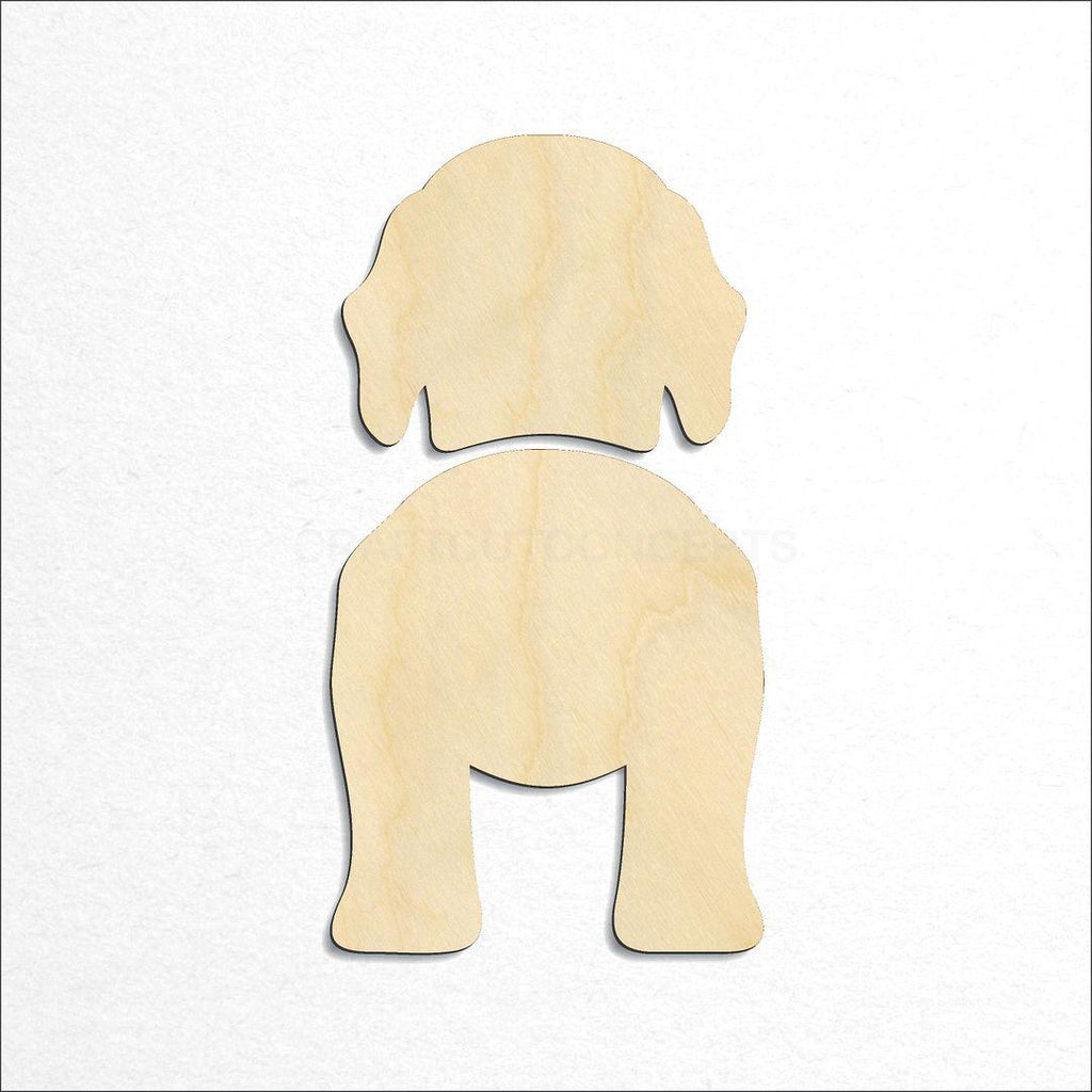 Wooden Clumber Spaniel craft shape available in sizes of 2 inch and up