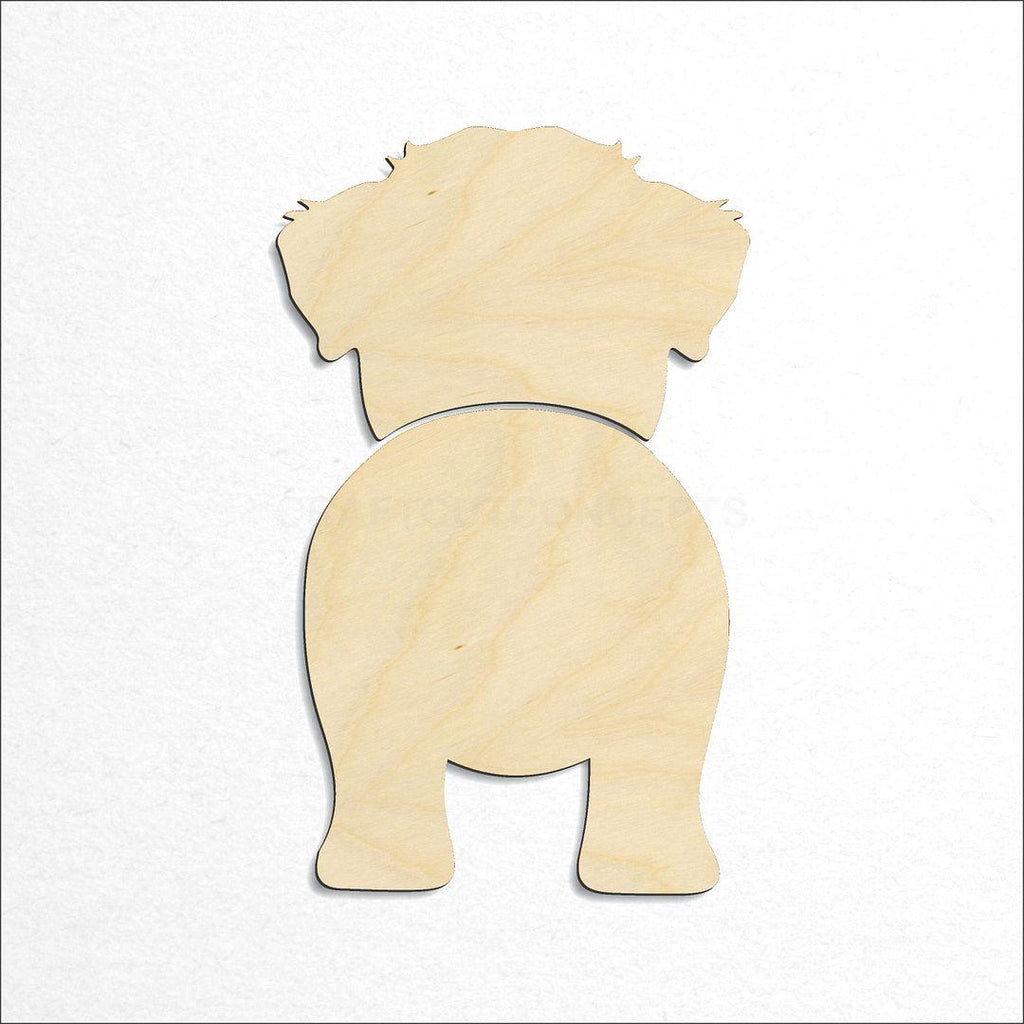 Wooden Coton de Tulear craft shape available in sizes of 2 inch and up