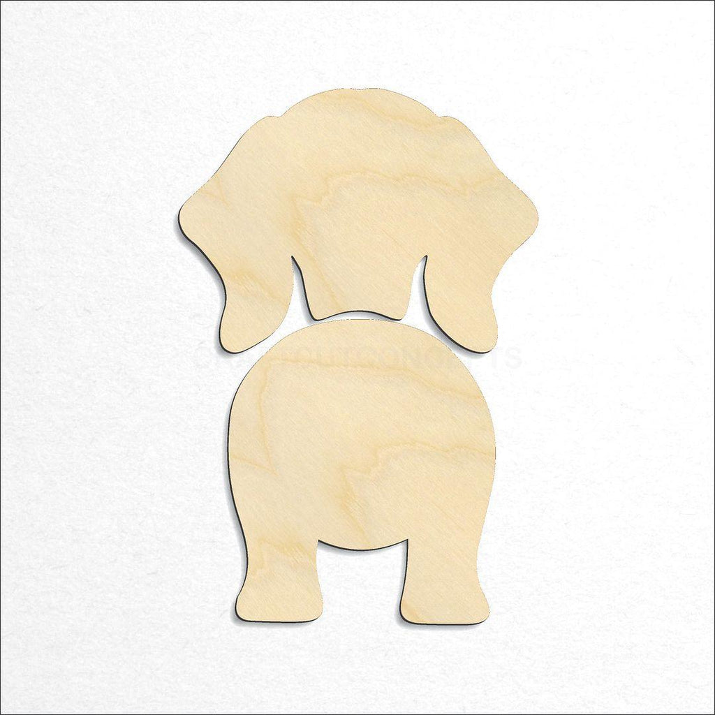 Wooden Dachshund craft shape available in sizes of 2 inch and up