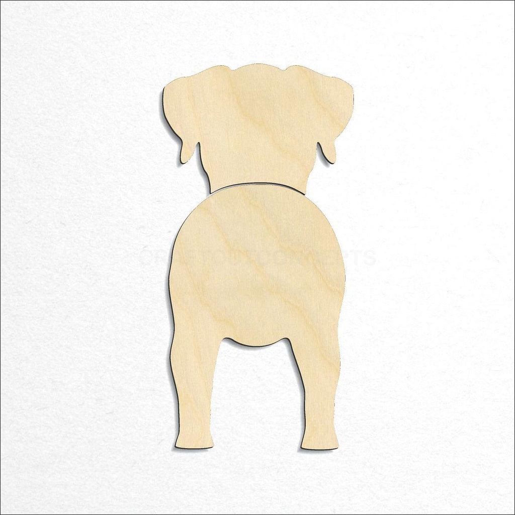 Wooden Dogo Argentino craft shape available in sizes of 2 inch and up