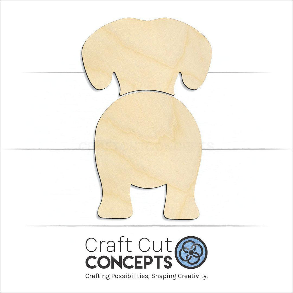 Craft Cut Concepts Logo under a wood Doxiepoo craft shape and blank