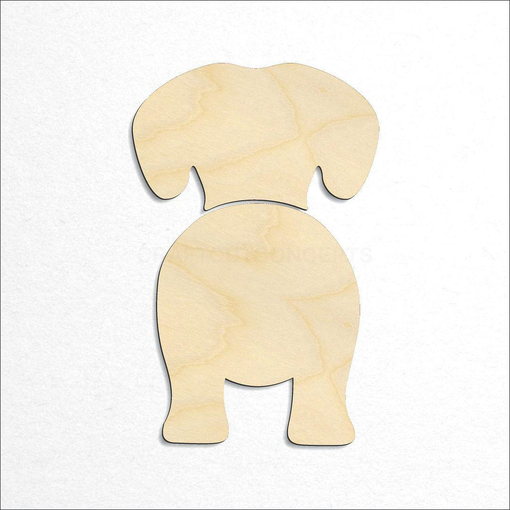 Wooden Doxiepoo craft shape available in sizes of 2 inch and up