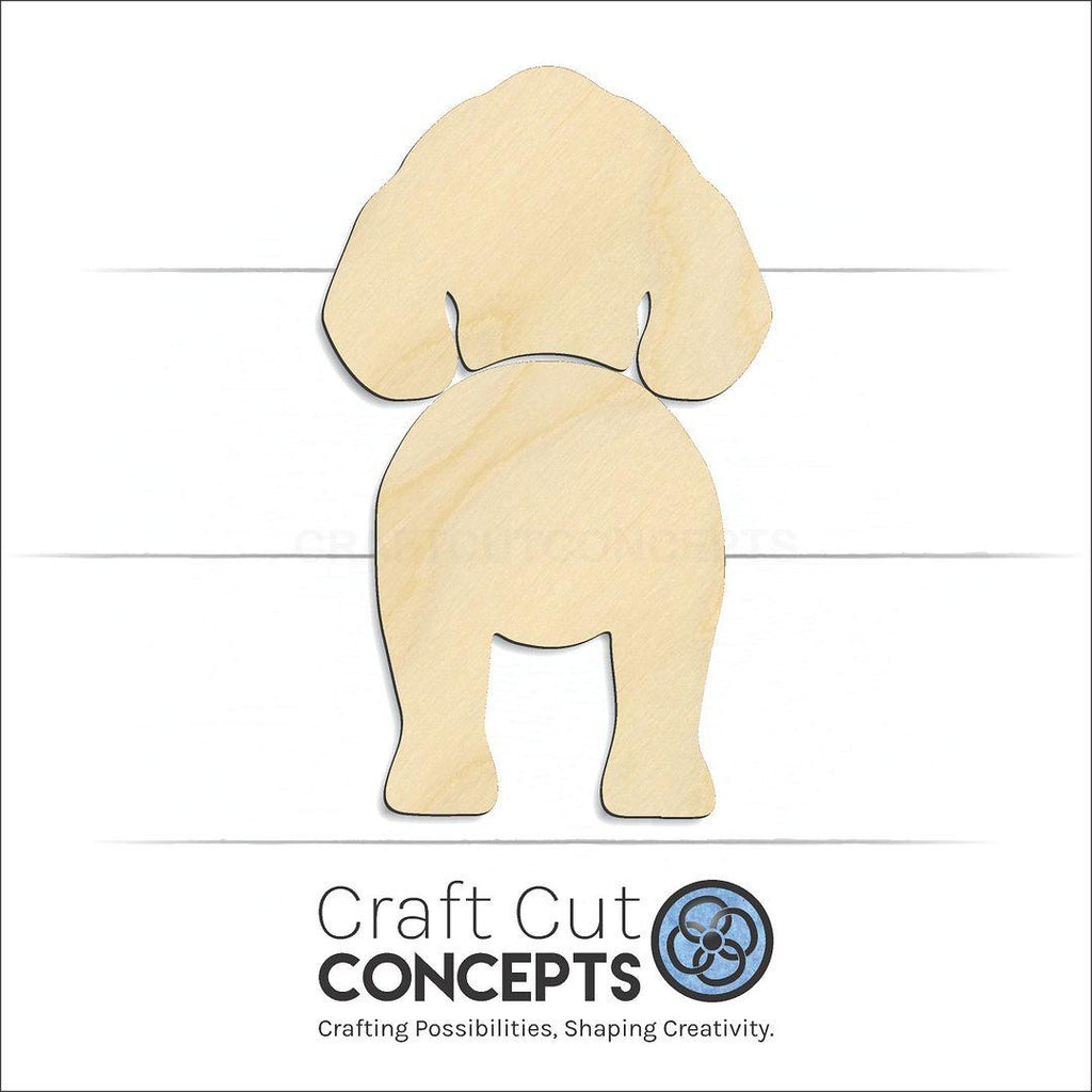 Craft Cut Concepts Logo under a wood English Springer Spaniel craft shape and blank