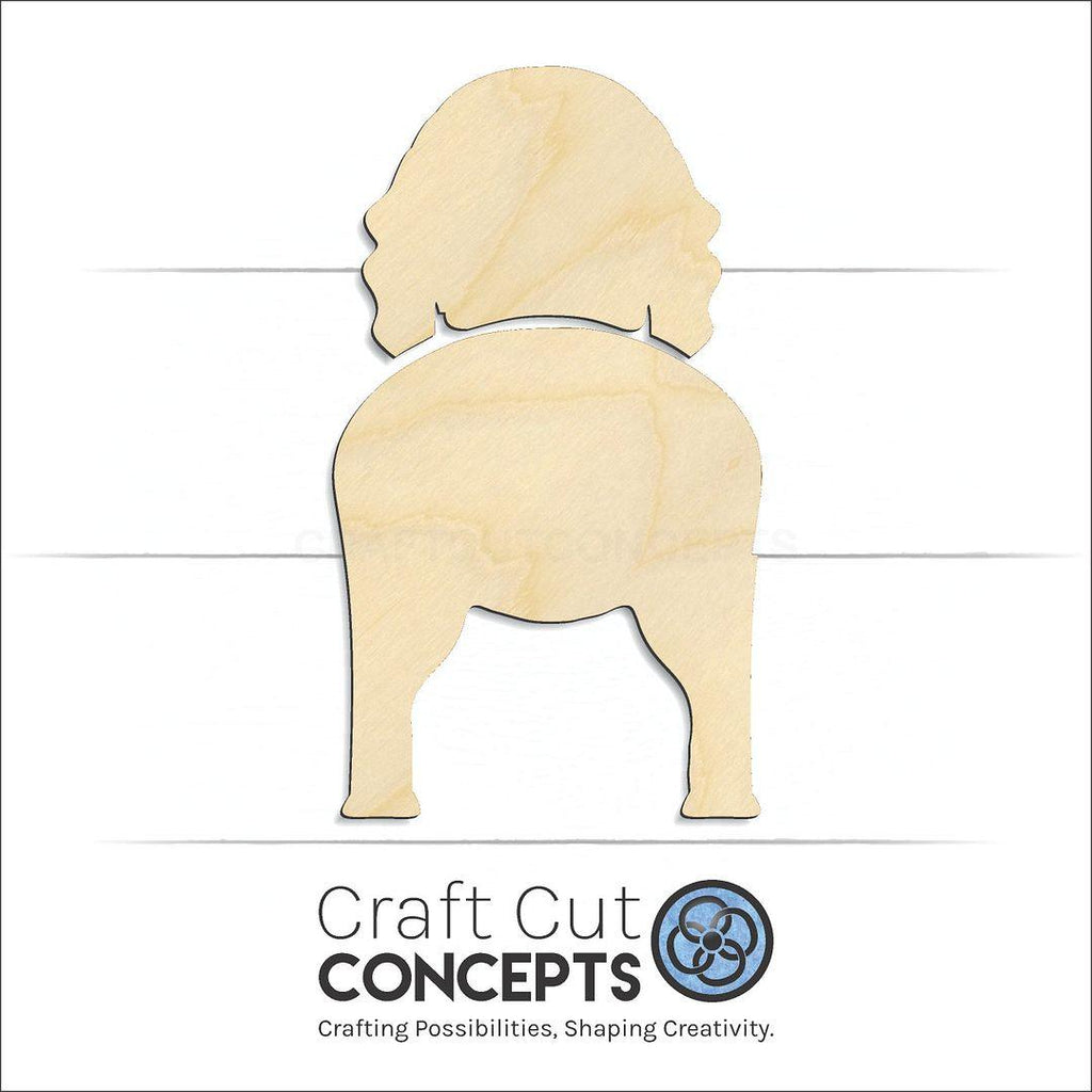 Craft Cut Concepts Logo under a wood English Toy Spaniel craft shape and blank