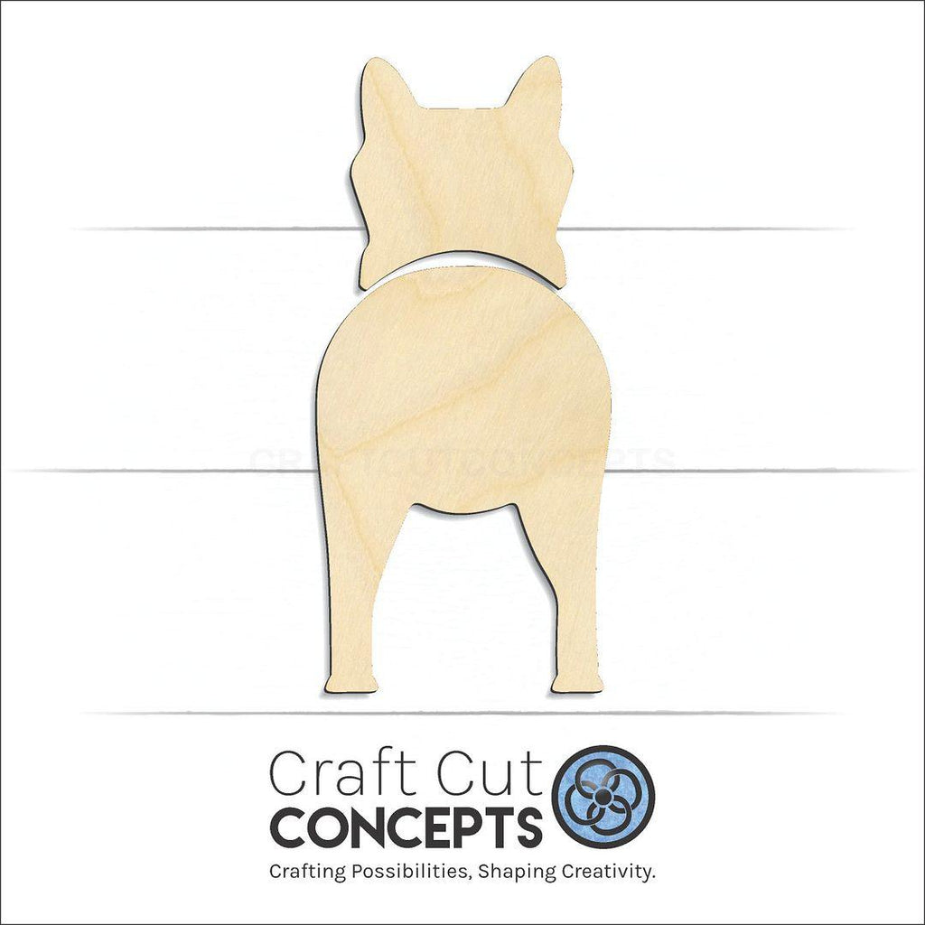 Craft Cut Concepts Logo under a wood Finnish Spitz craft shape and blank