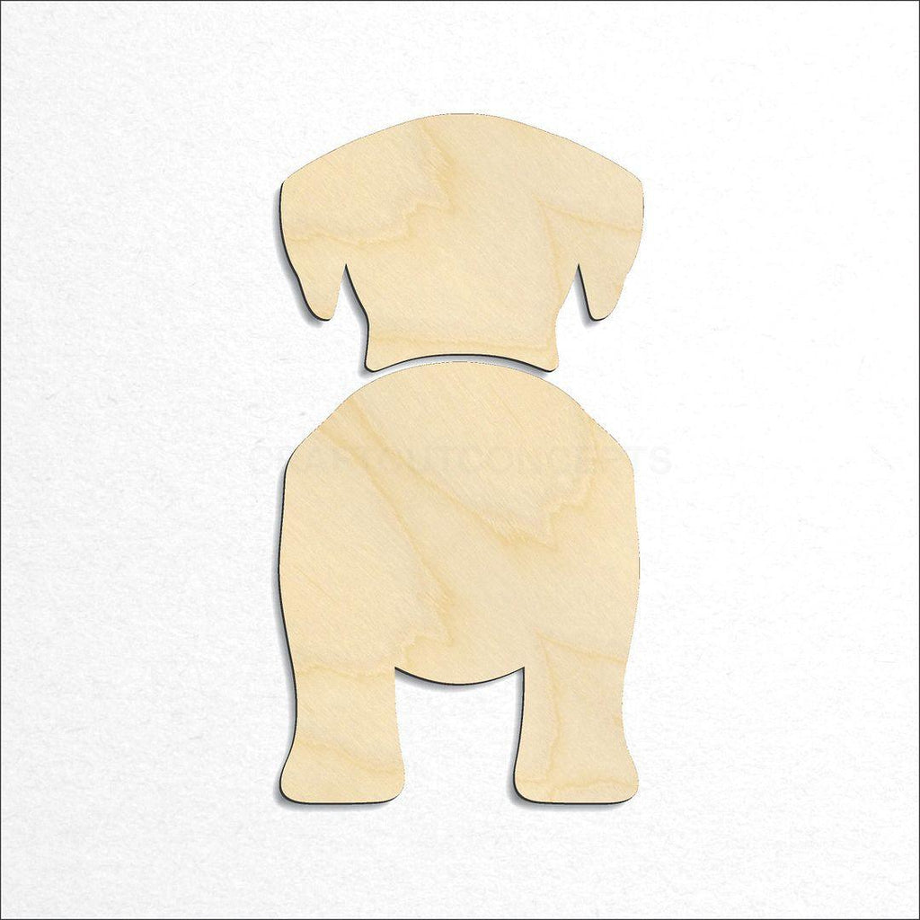 Wooden Flat Coated Retriever craft shape available in sizes of 2 inch and up