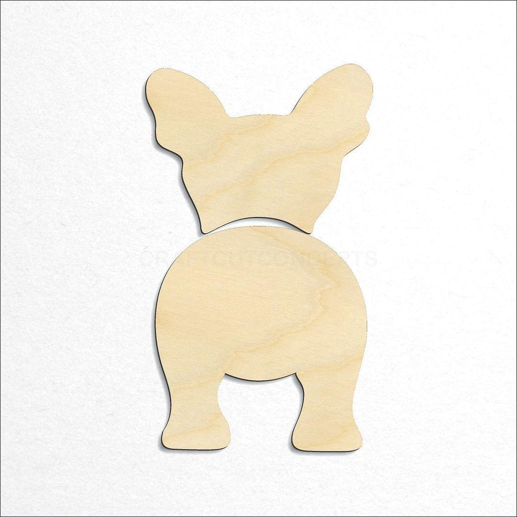 Wooden French Bulldog craft shape available in sizes of 2 inch and up