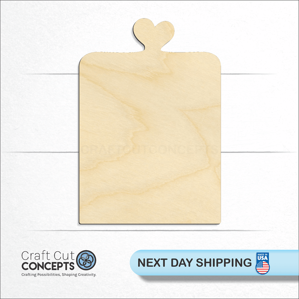 Craft Cut Concepts logo and next day shipping banner with an unfinished wood Kim Garret Custom Plaque craft shape and blank