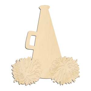 Cheer Megaphone with Pom-Poms